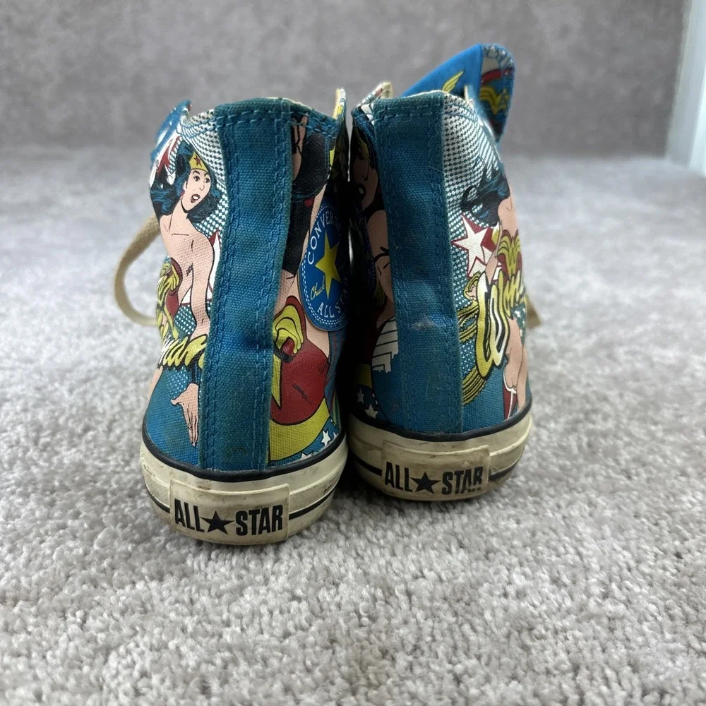 Converse Wonder Woman DC Comics Sneakers Size Women's 9 Men's 7 High Top Shoes - Picture 5 of 9